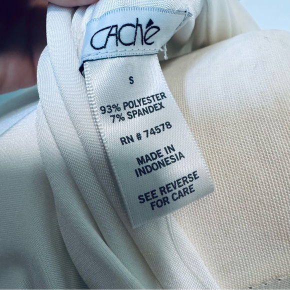 Cache White Ruched Blouse - Picture 6 of 14